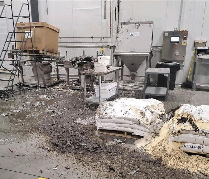 Burnt Debris in Warehouse